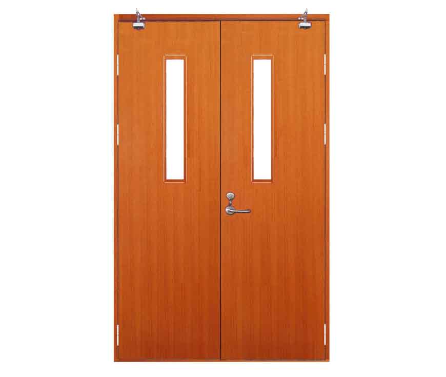 鋼質(zhì)木紋轉(zhuǎn)印防火門圖片